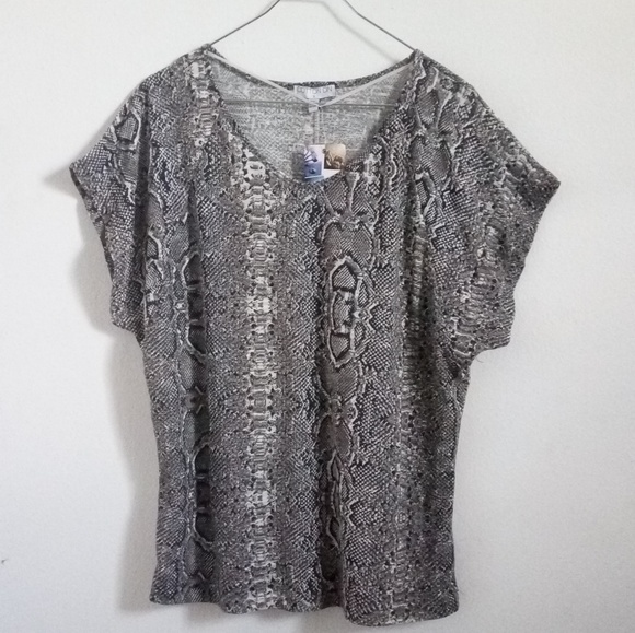 Cotton On Tops - Snake Skin Print Dolman Top Small